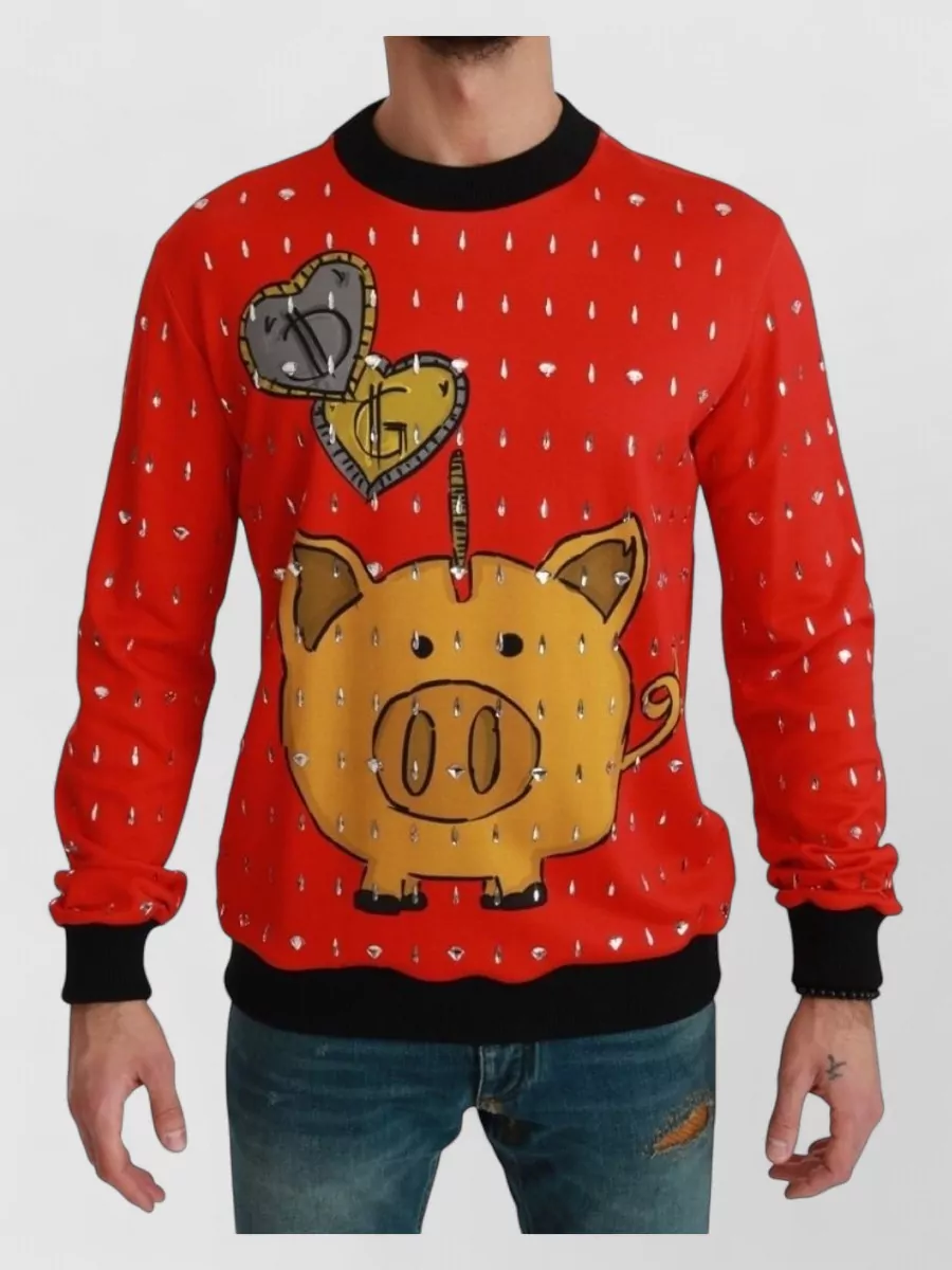 Dolce&Gabbana Crystal-embellished printed sweatshirt