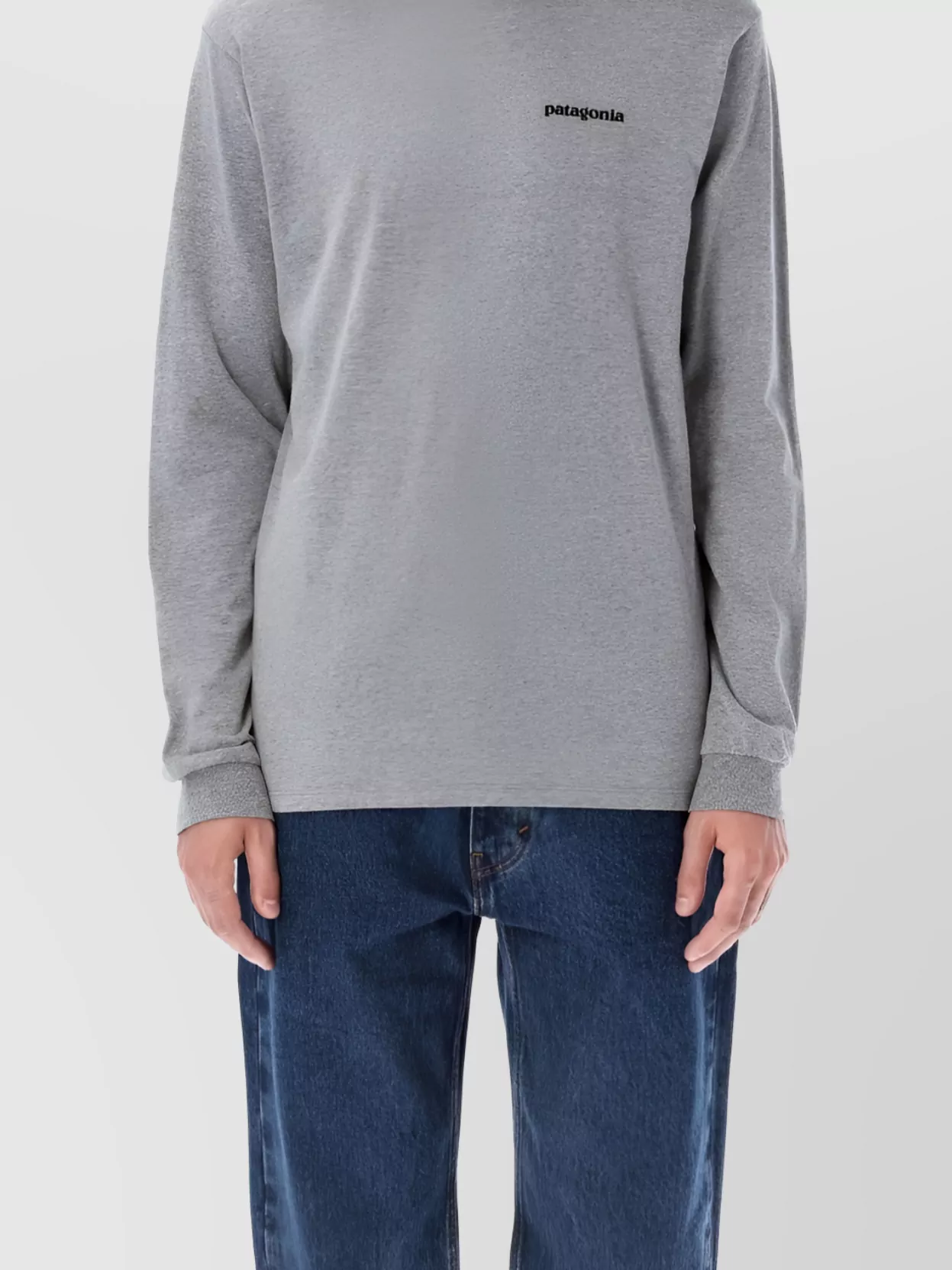 Patagonia long sleeve cotton blend logo t-shirt