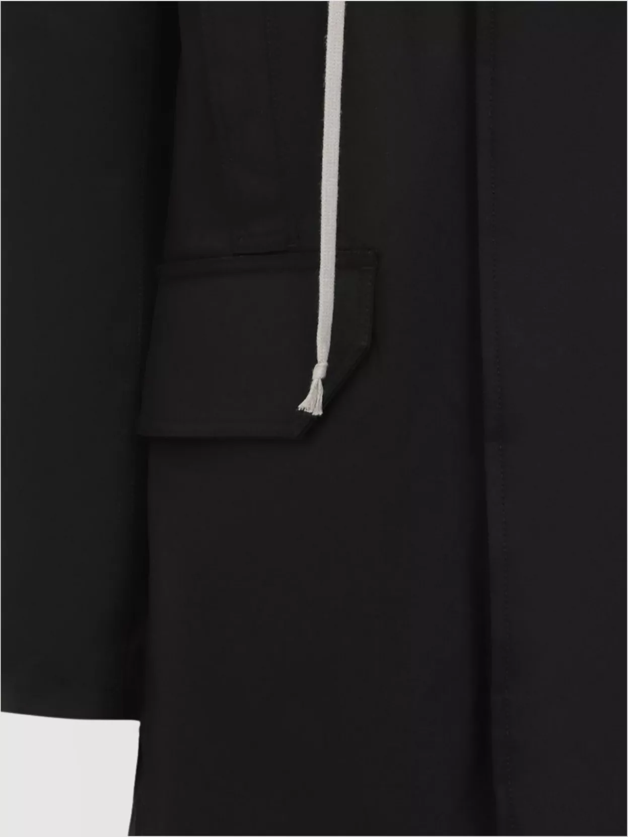 Rick Owens Knee-Length Hooded Parka Pockets