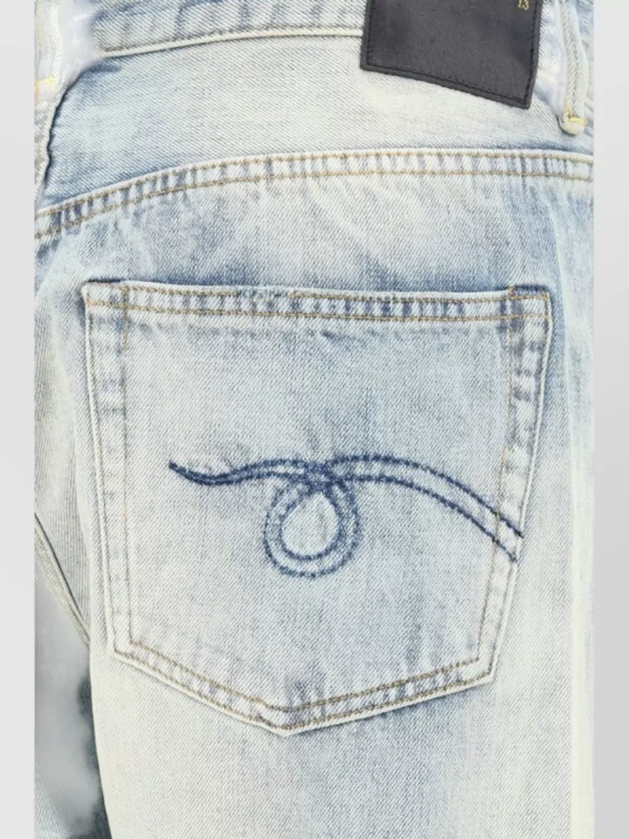 R13 Denim Crossover Straight-Leg Jeans