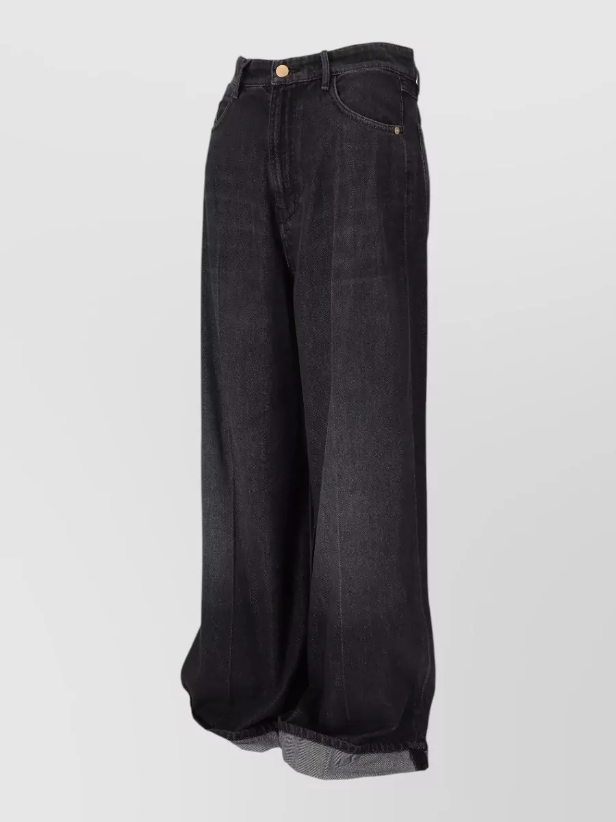 S Max Mara Denim Wide-Leg Trousers