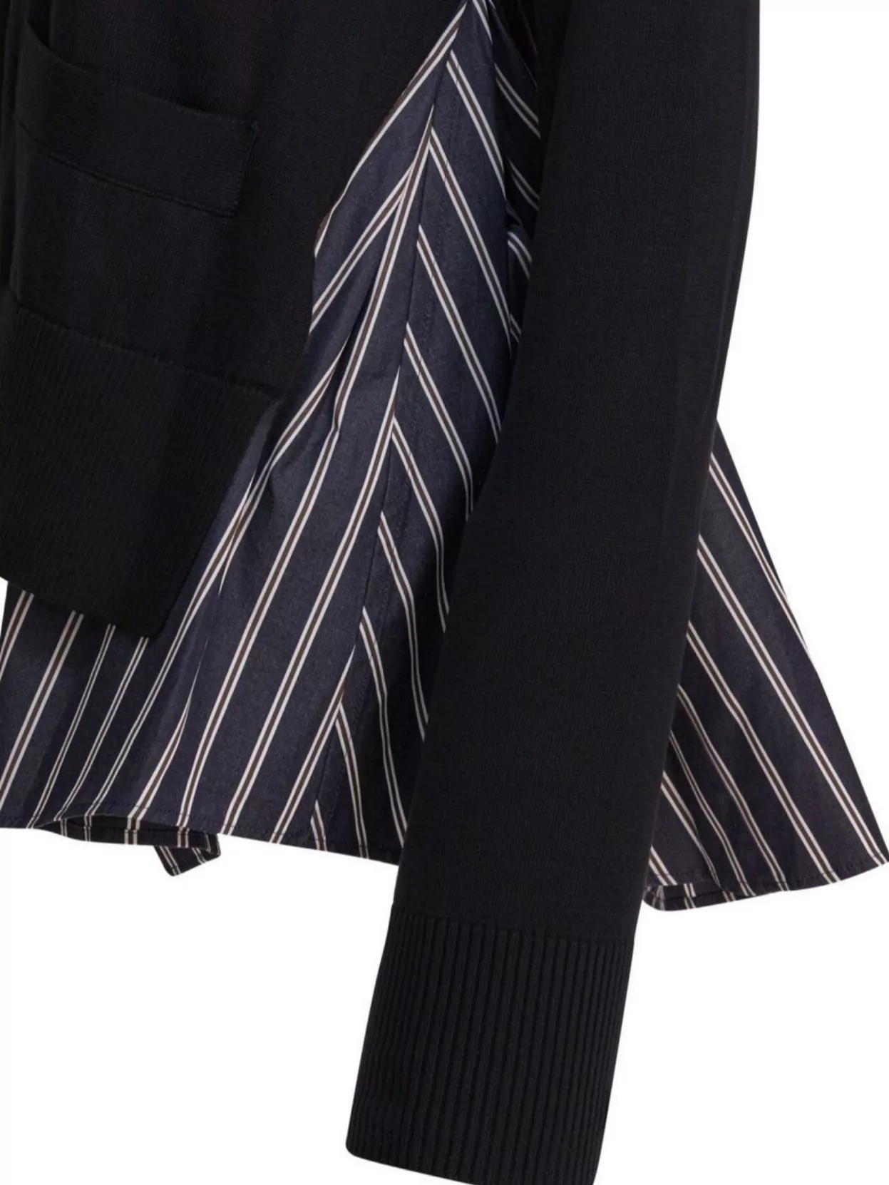 Sacai Cotton Knit Cardigan With Long Sleeves