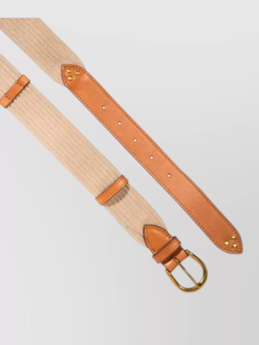 Jérôme Dreyfuss Wide Webbed Belt Contrast Stitching Accents