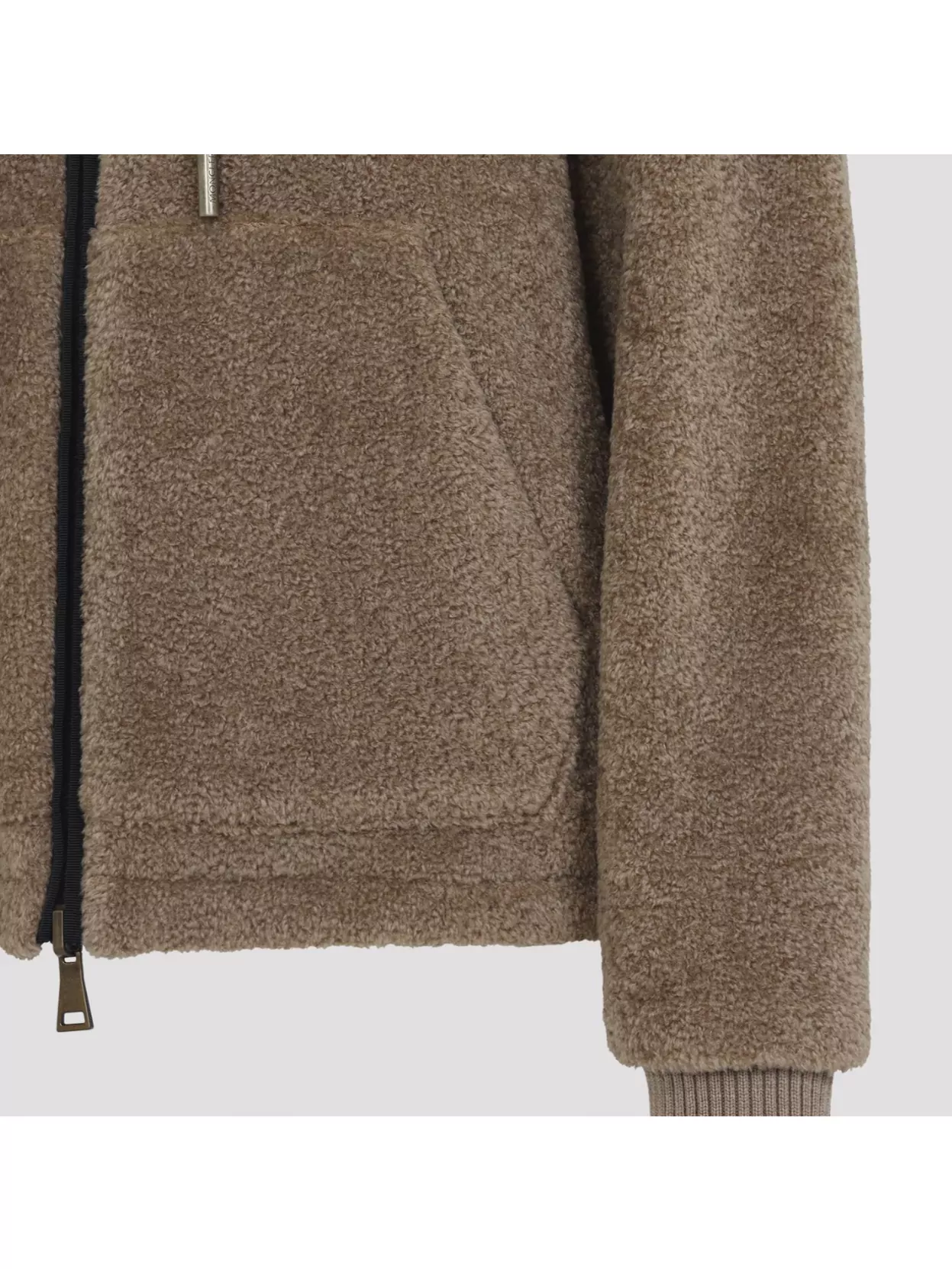 Moncler Reversible Hooded Cardigan Front Pockets In Brown