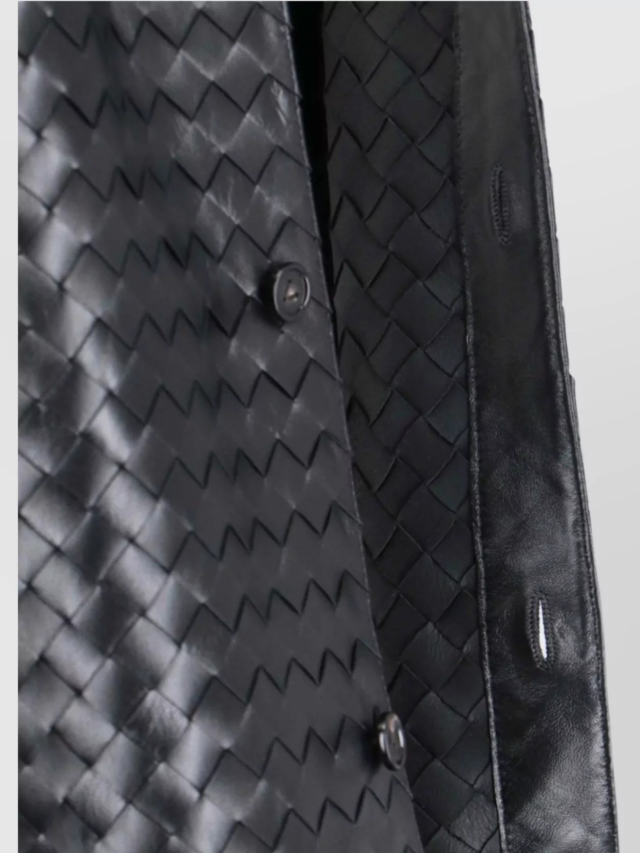Bottega Veneta Collared Neck Long Sleeves Woven Texture