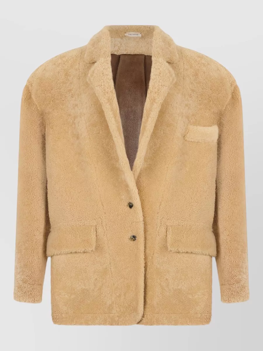 The Mannei shearling single-breasted blazer