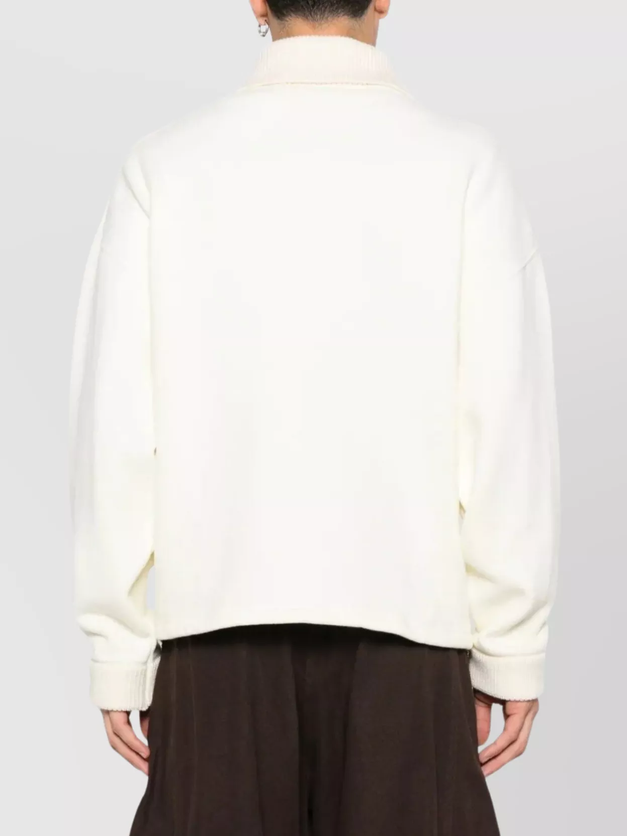 Jacquemus Cotton Blend Polo Collar Sweater