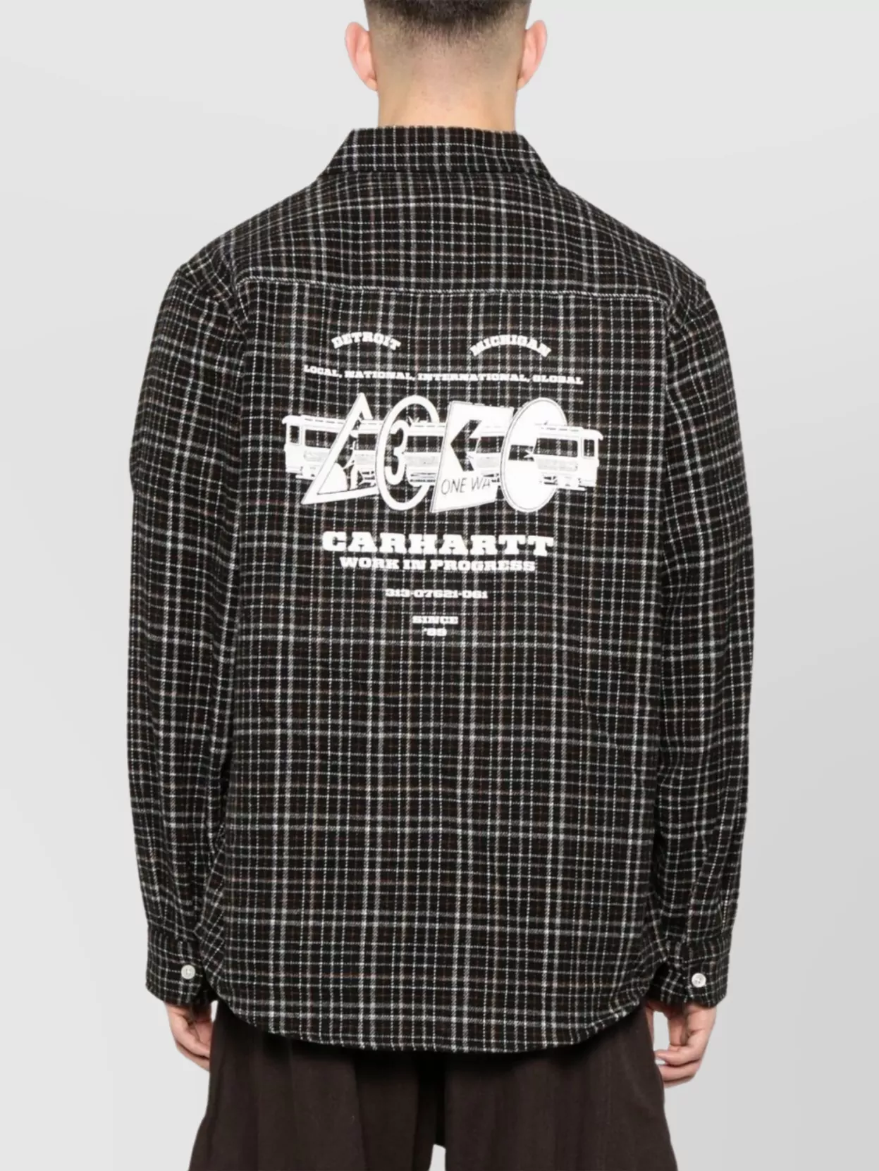 Carhartt Work In Progress Runaway Millett Check Button-down Shirt In Black