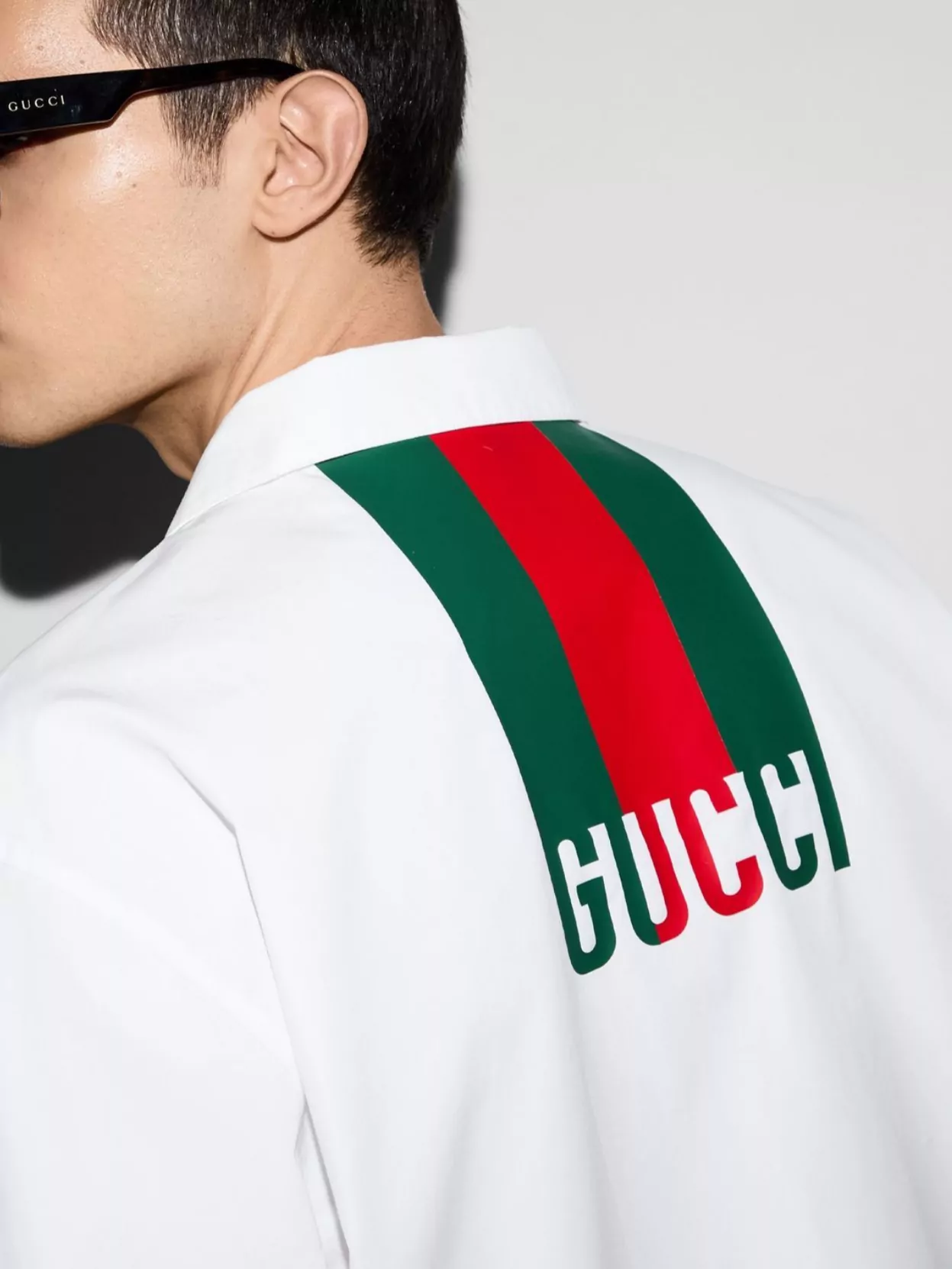 Shop Gucci Web Loop Detail Shirt