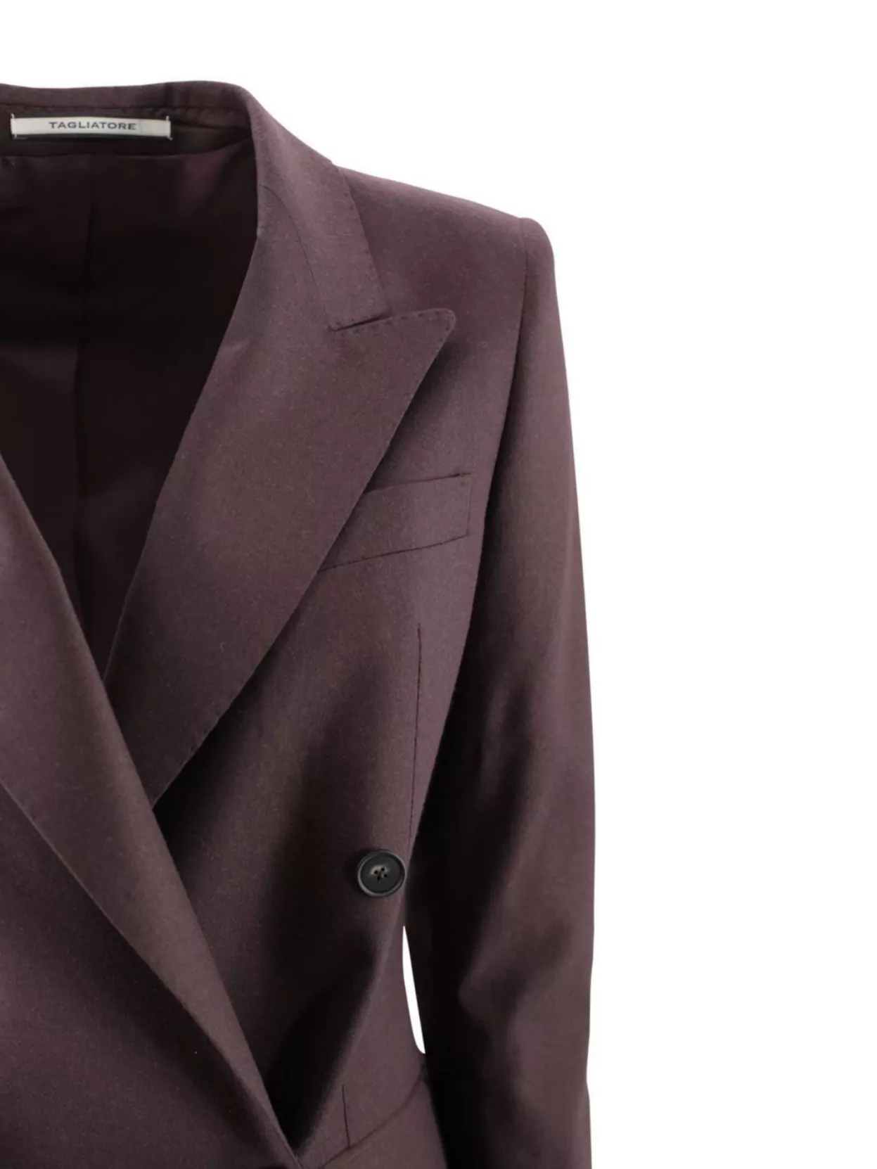 Tagliatore Tailored Jacket With Back Vent And Flap Pockets In Brown