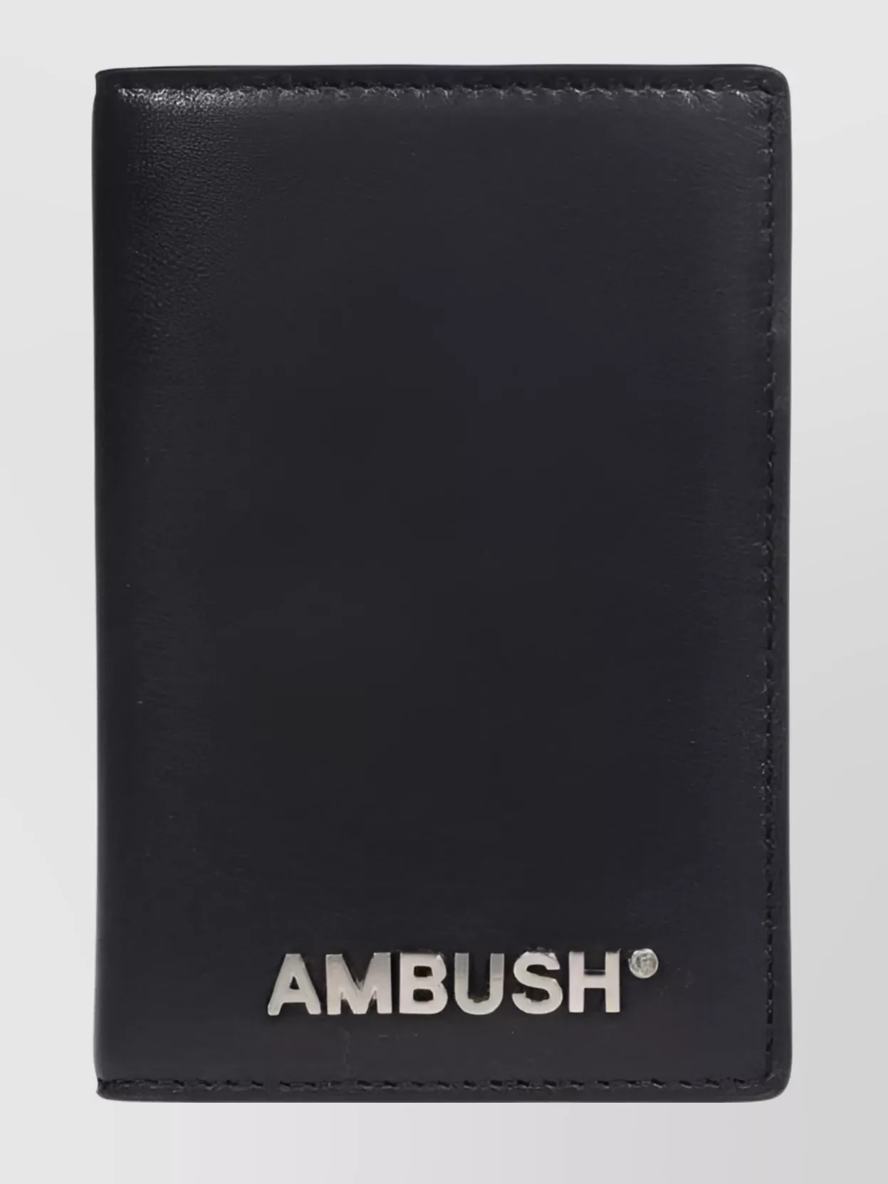 Shop Ambush Folded Leather Wallet With Bifold Design In Black