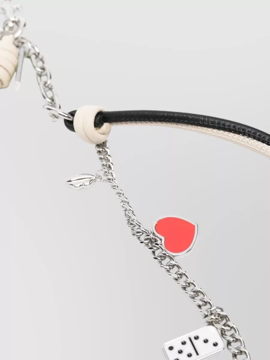 Marc Jacobs Icon Chain Charm Dice Heart Knot Key