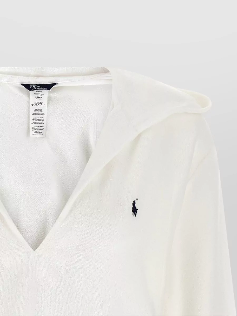 Polo Ralph Lauren Organic Cotton V-Neck Hooded Sweater