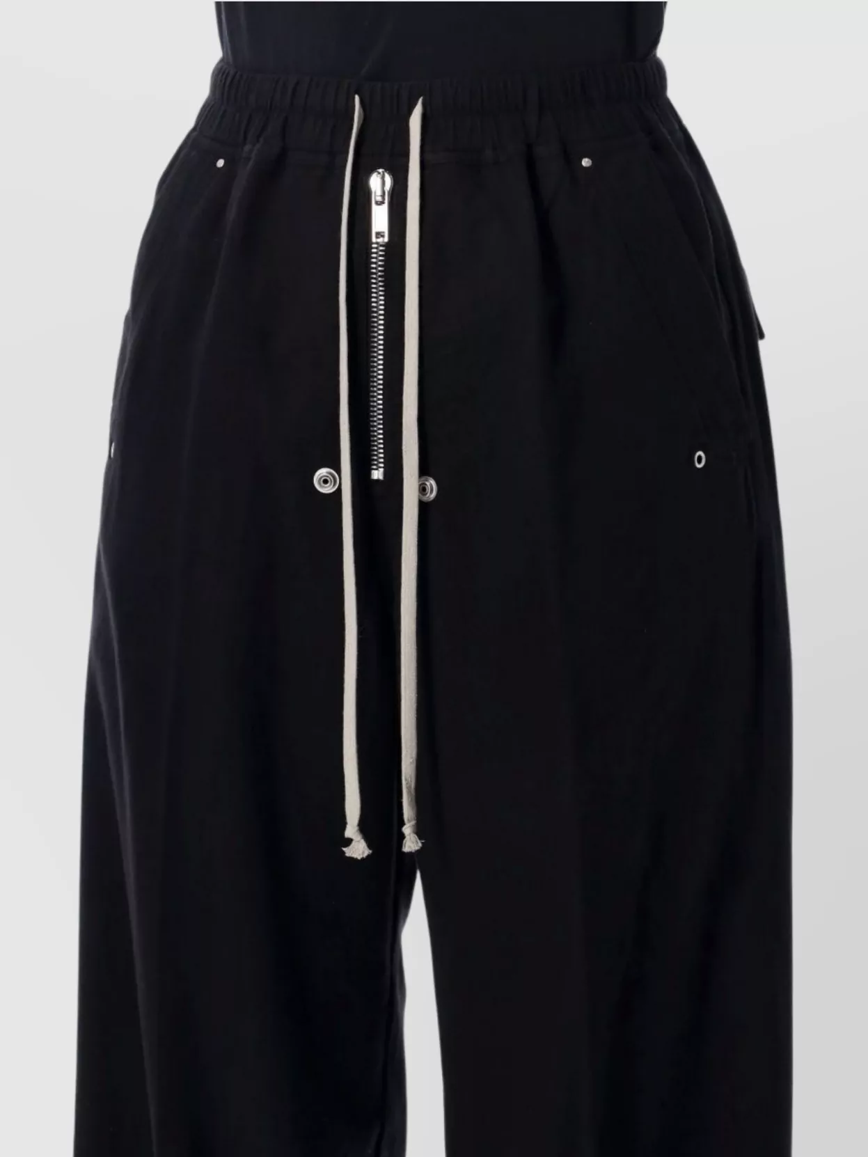 Rick Owens Drkshdw Wide Leg Trousers Featuring Pockets In Black