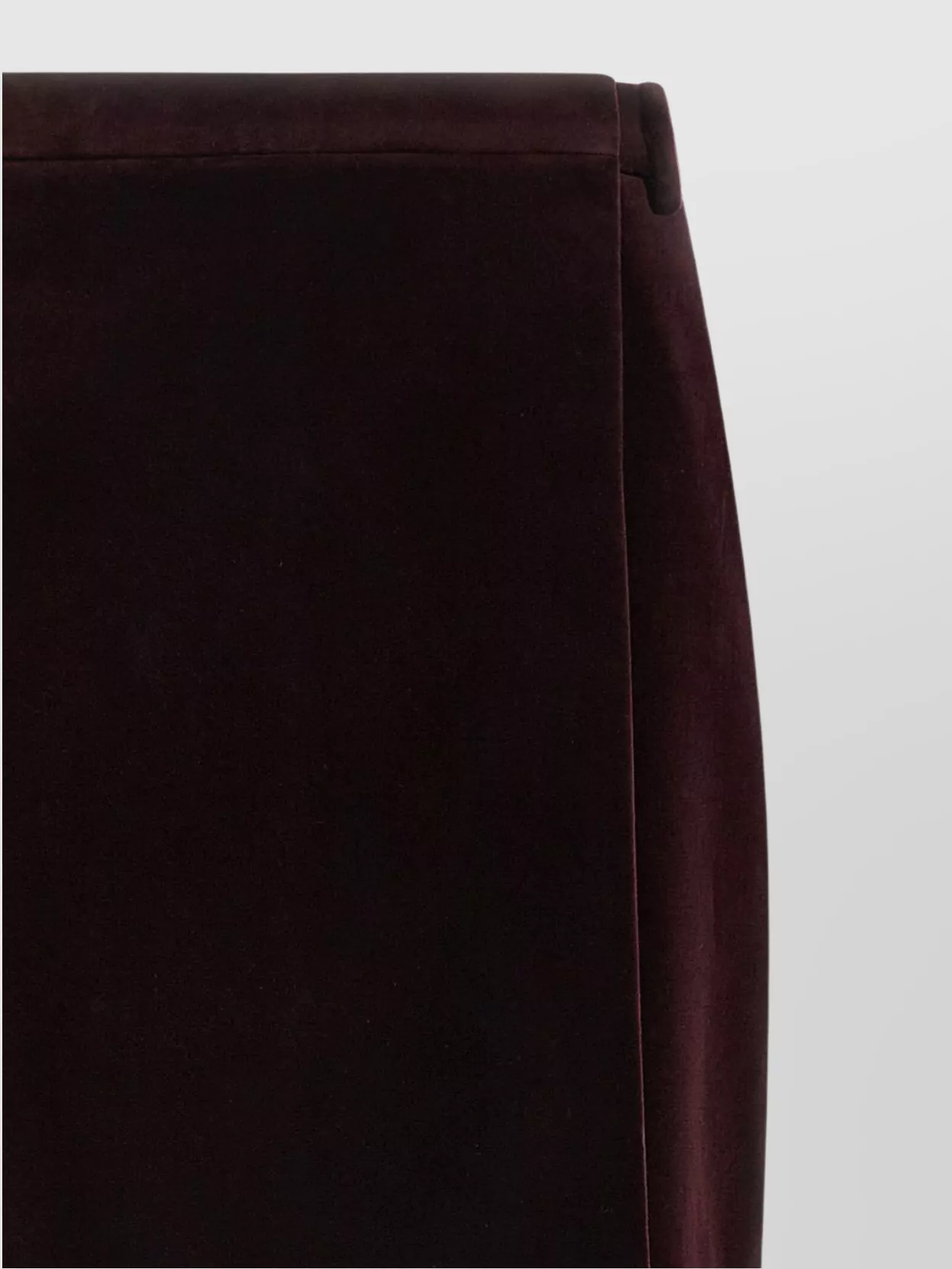 Saint Laurent Velvet Skirt With Belt Loops And Side Seam Detail