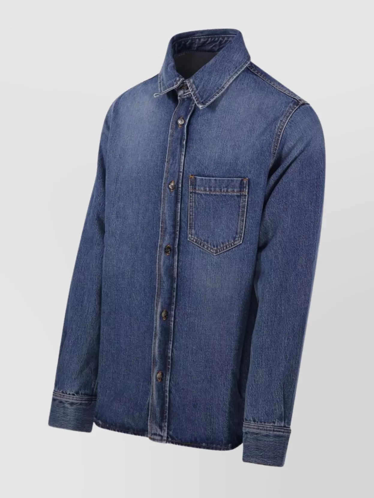 Haikure Pocketed Collar Sleeve Shirt In Blue