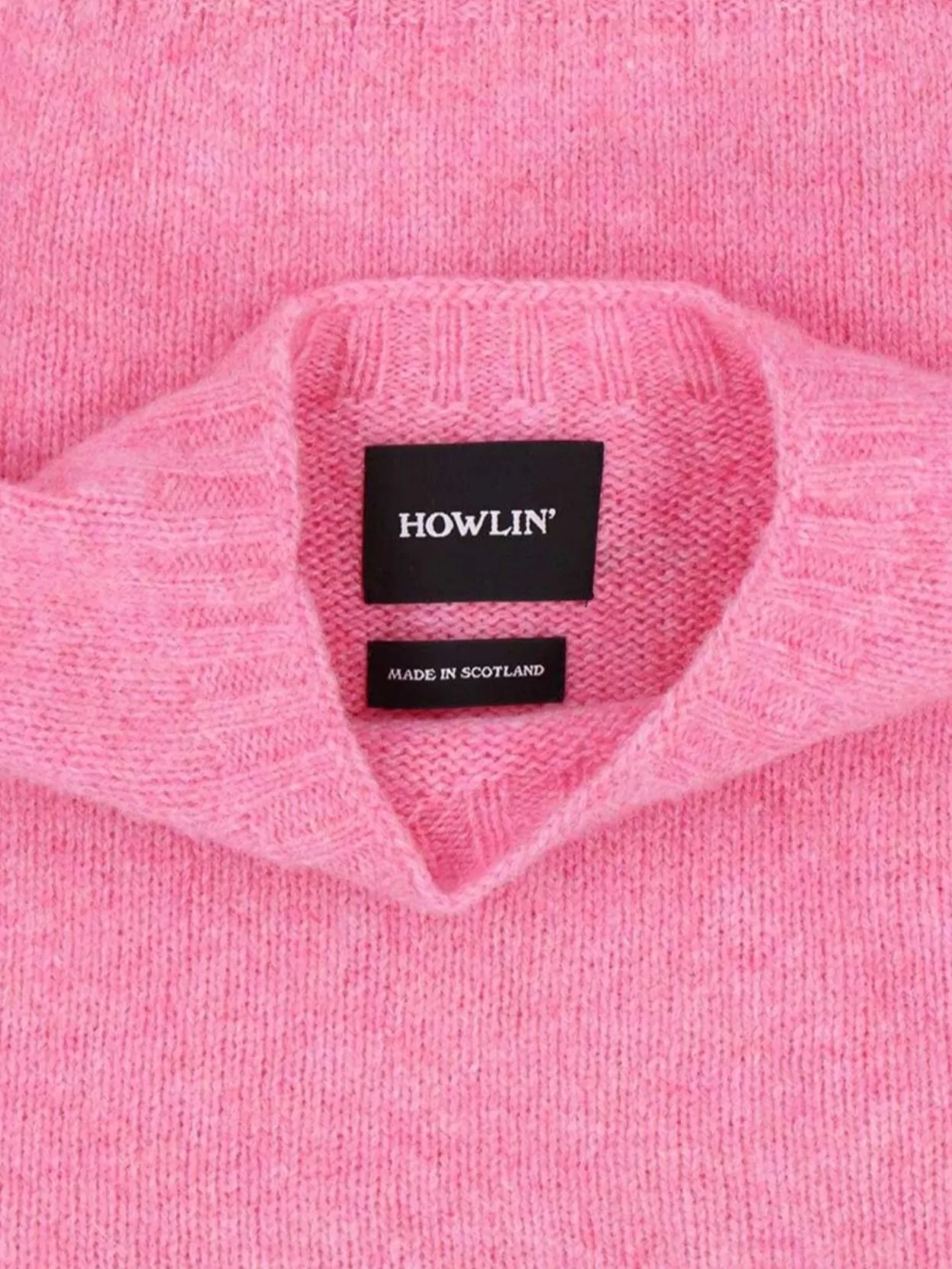 Howlin Soft Textured Crewneck Sweater With Ribbed Cuffs