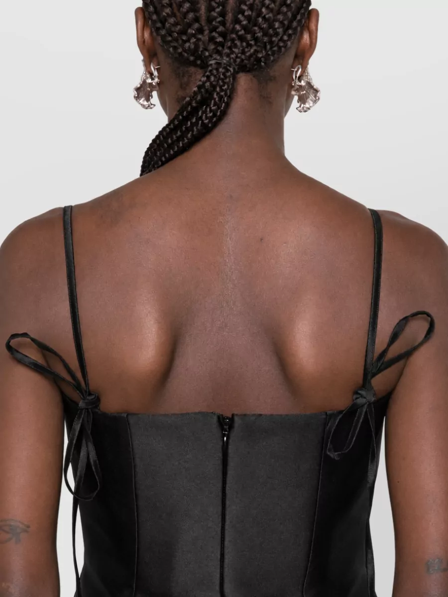 Solace London Satin Cape Mini Dress