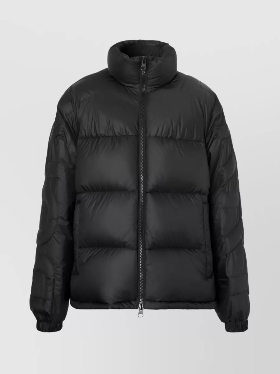Shop Burberry Goose Down Quilted Jacket In Black