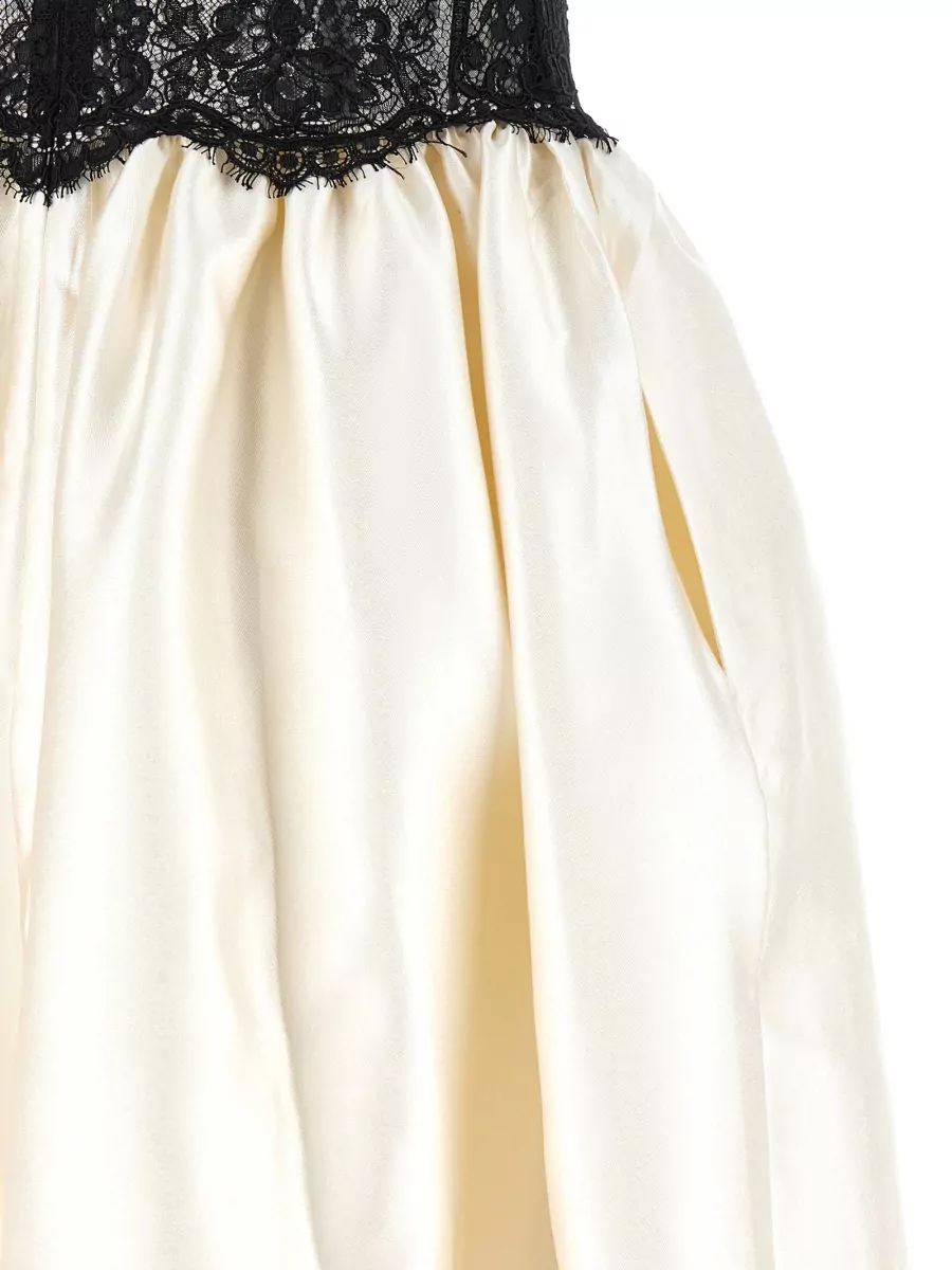 Self-Portrait Midi Lace Corset Dress