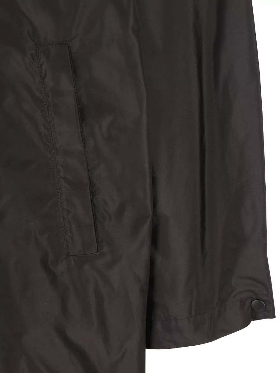 Saint Laurent Silk Mandarin Collar Raincoat