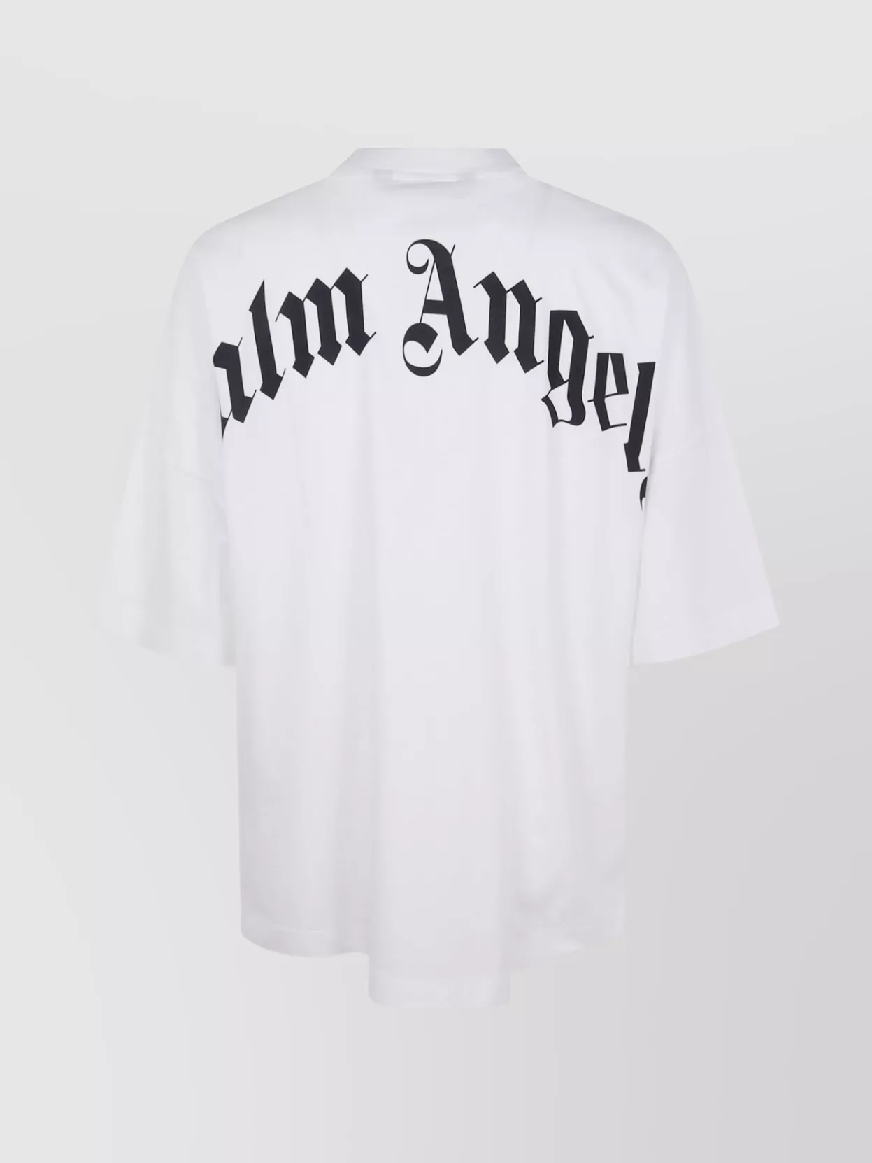 Palm Angels Oversized Logo Back Curved Short Sleeves T-Shirt