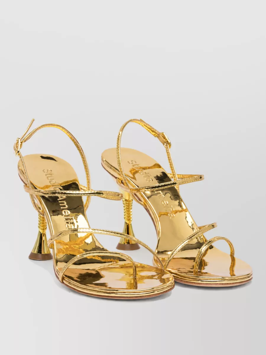 Studio Amelia leather helix 90mm sandals