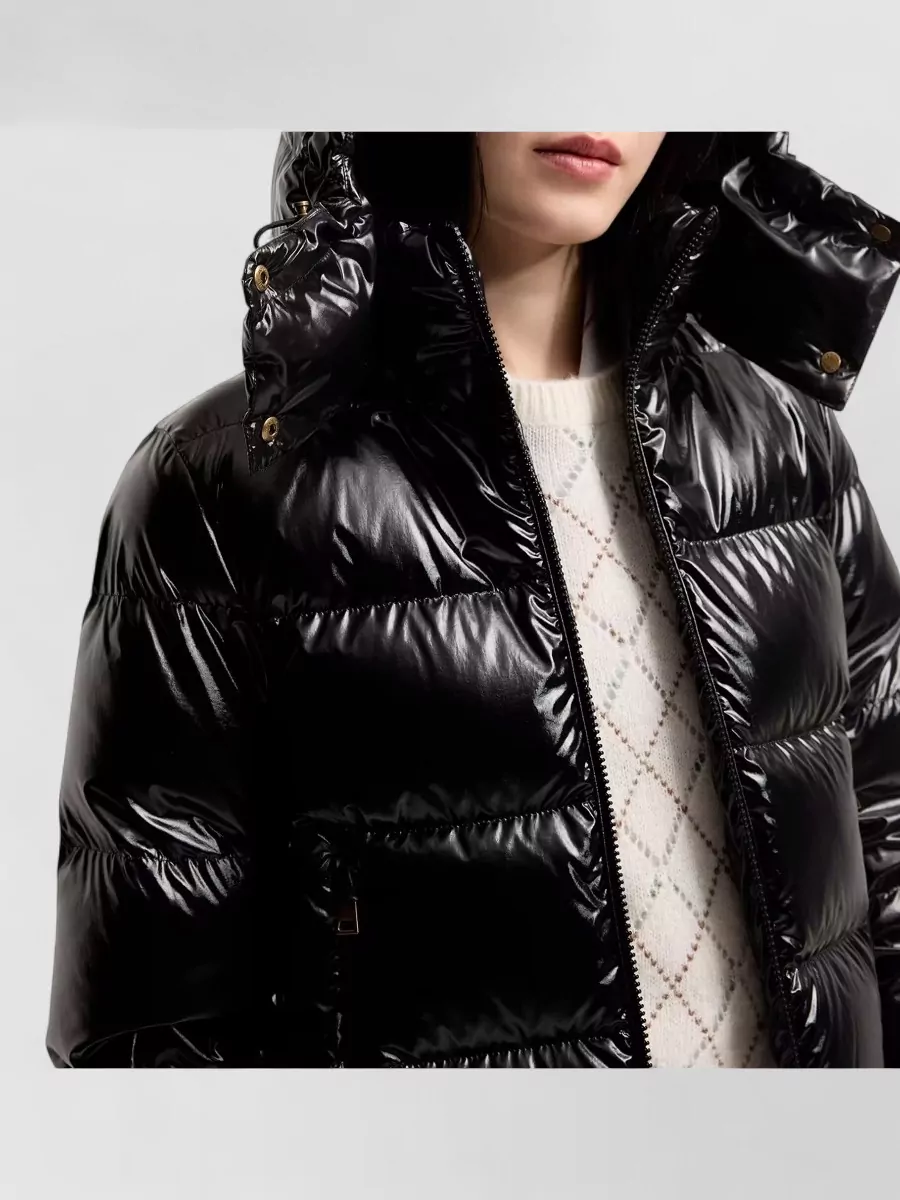 Moncler Down Hooded Short Parka Coat