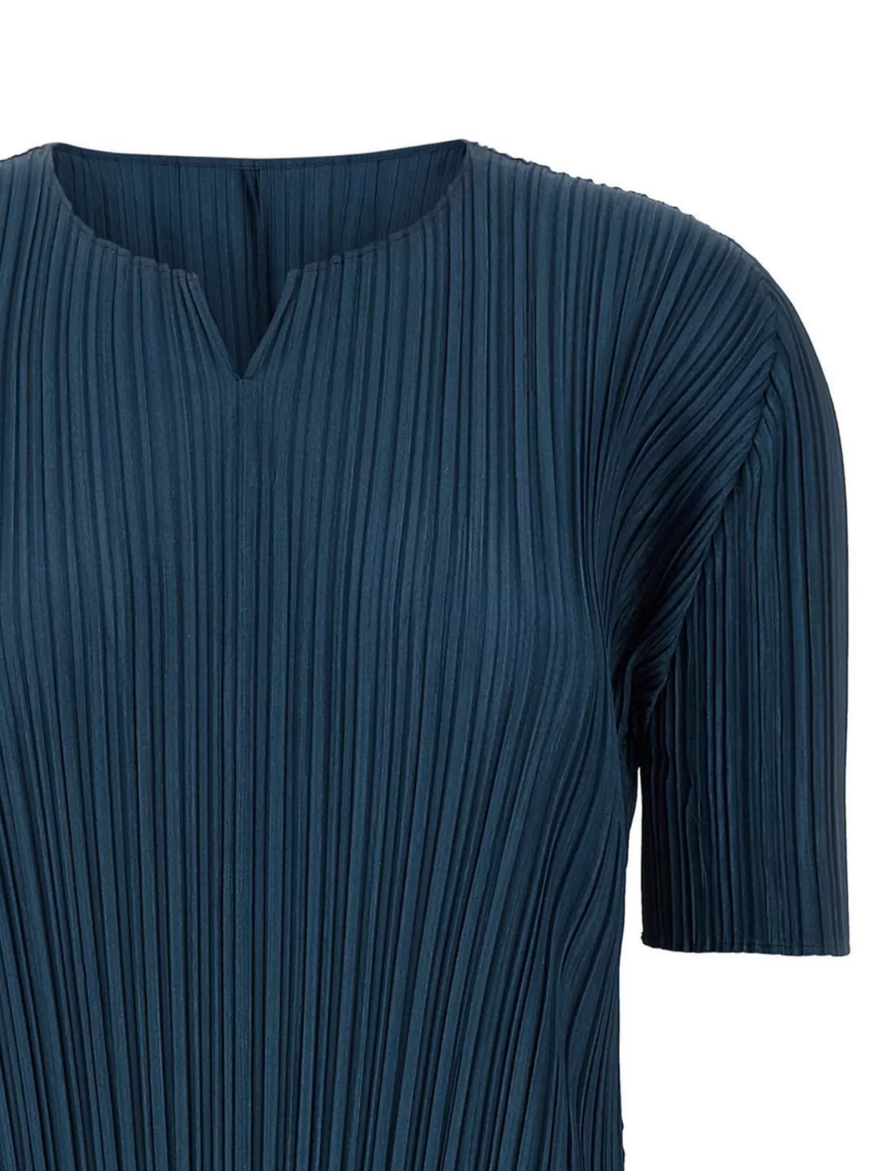 Pleats Please Issey Miyake Softly Draped Dress Short Sleeves