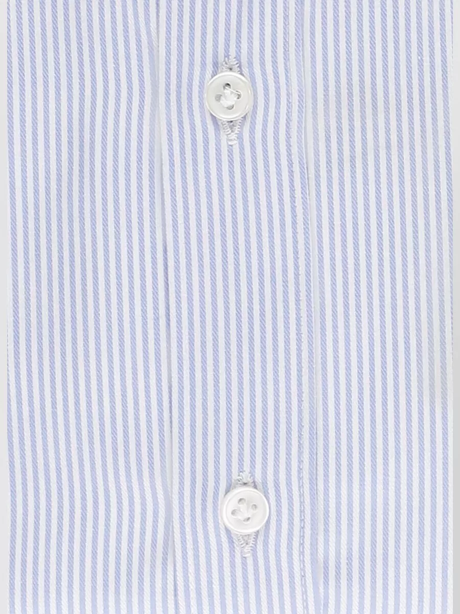 Fay Casual Striped Cotton Shirt Tailored Collar Cuffs