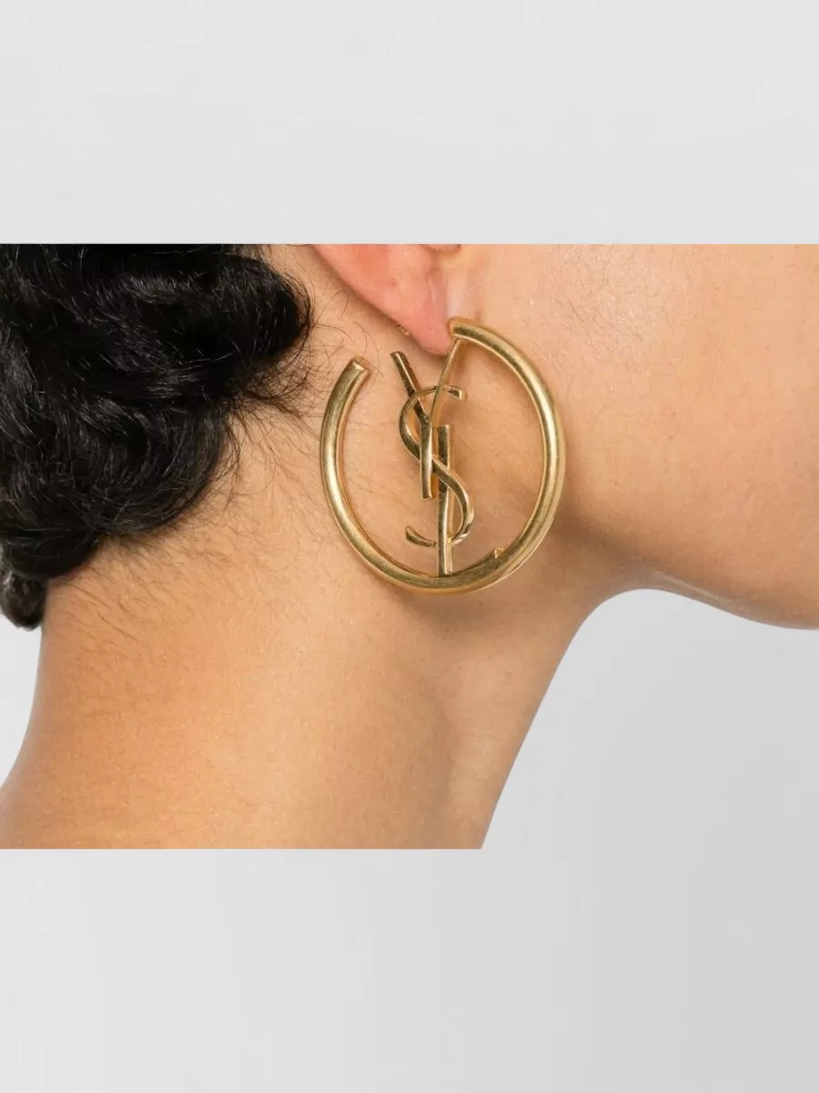 Saint Laurent Metal Hoop Earrings