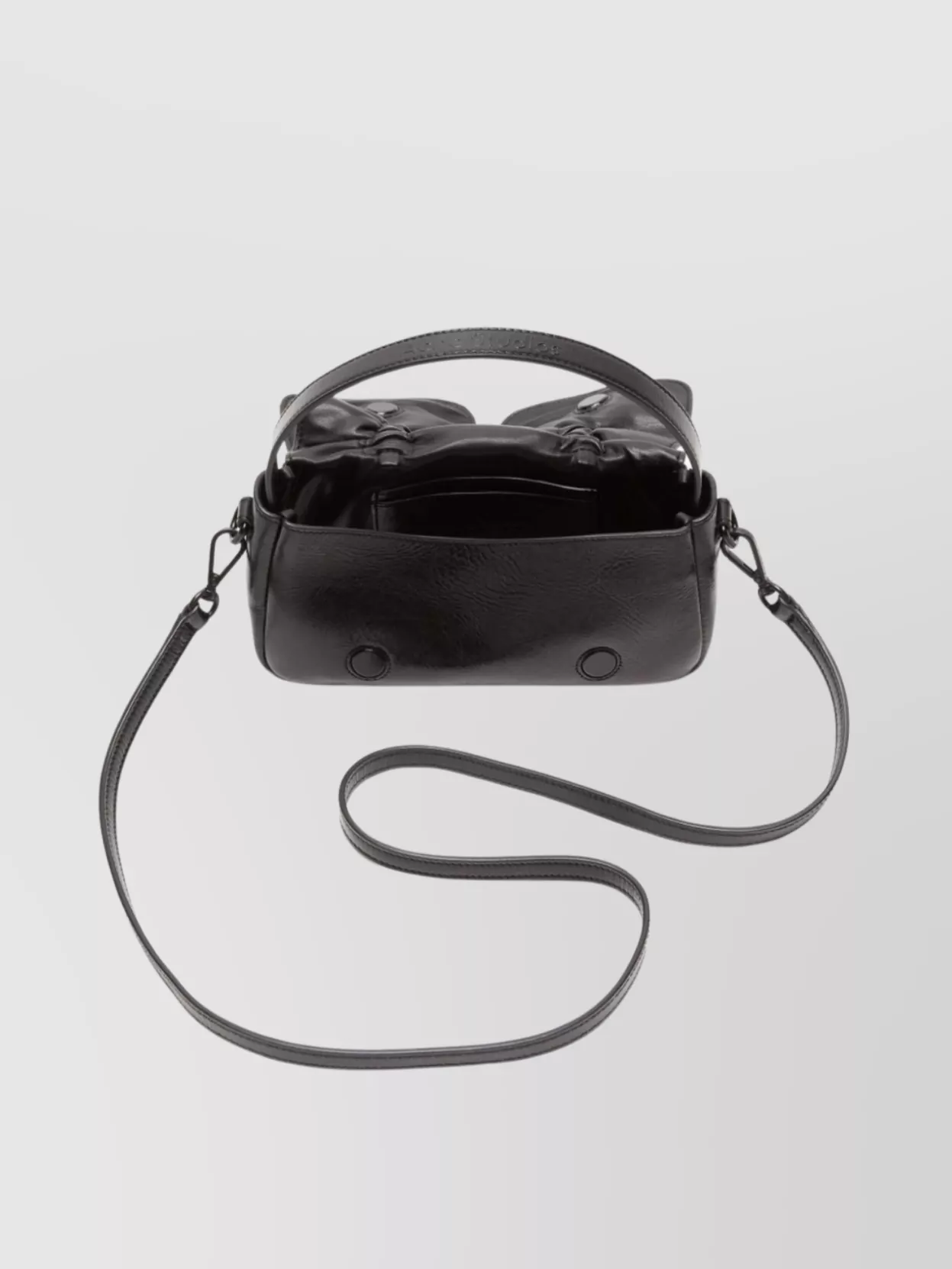 Acne Studios Foldover Top Shoulder Bag With Heart Charm