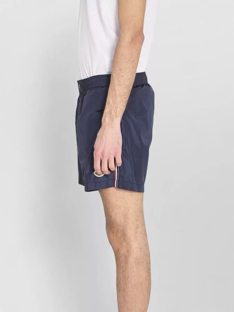 Moncler Logo Patch Swim Shorts