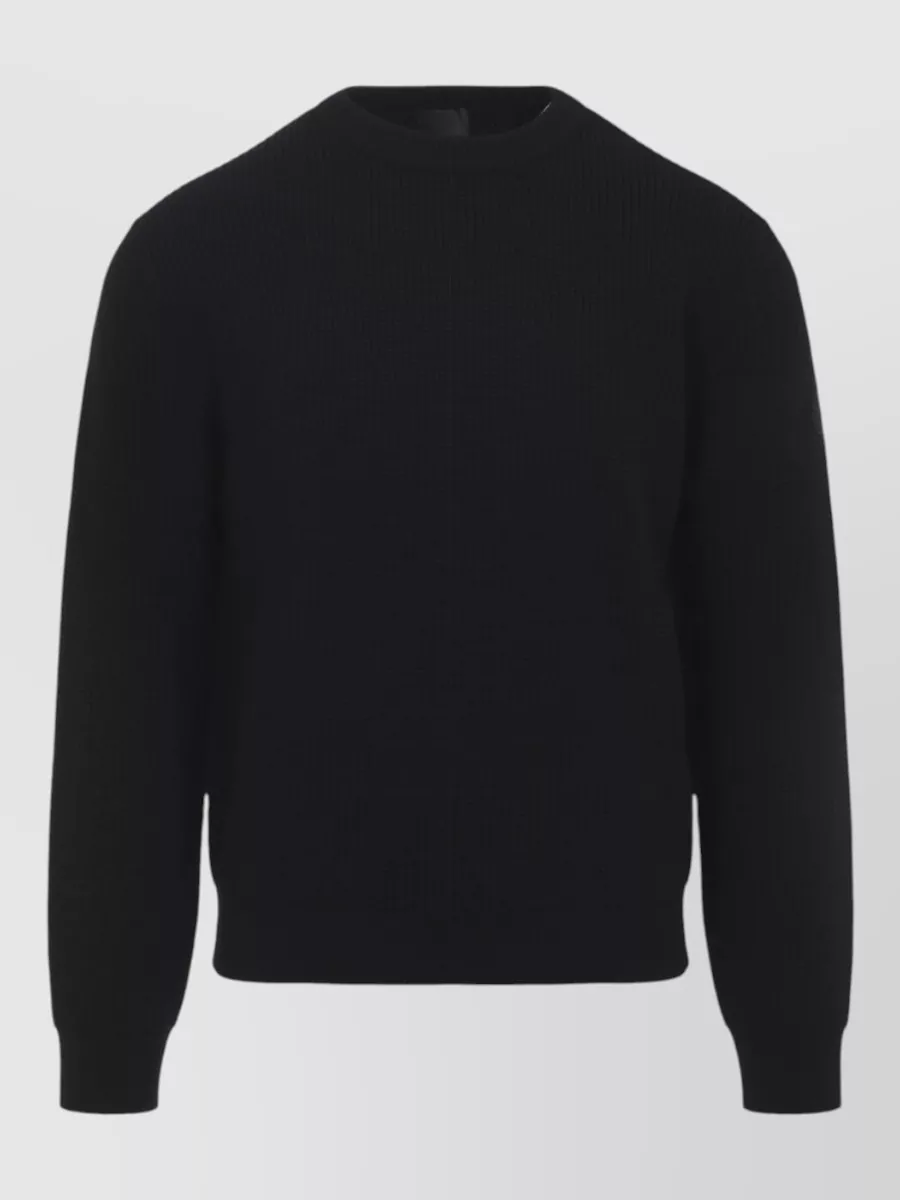 Moncler Long Sleeve Crew Neck Ribbed Knit