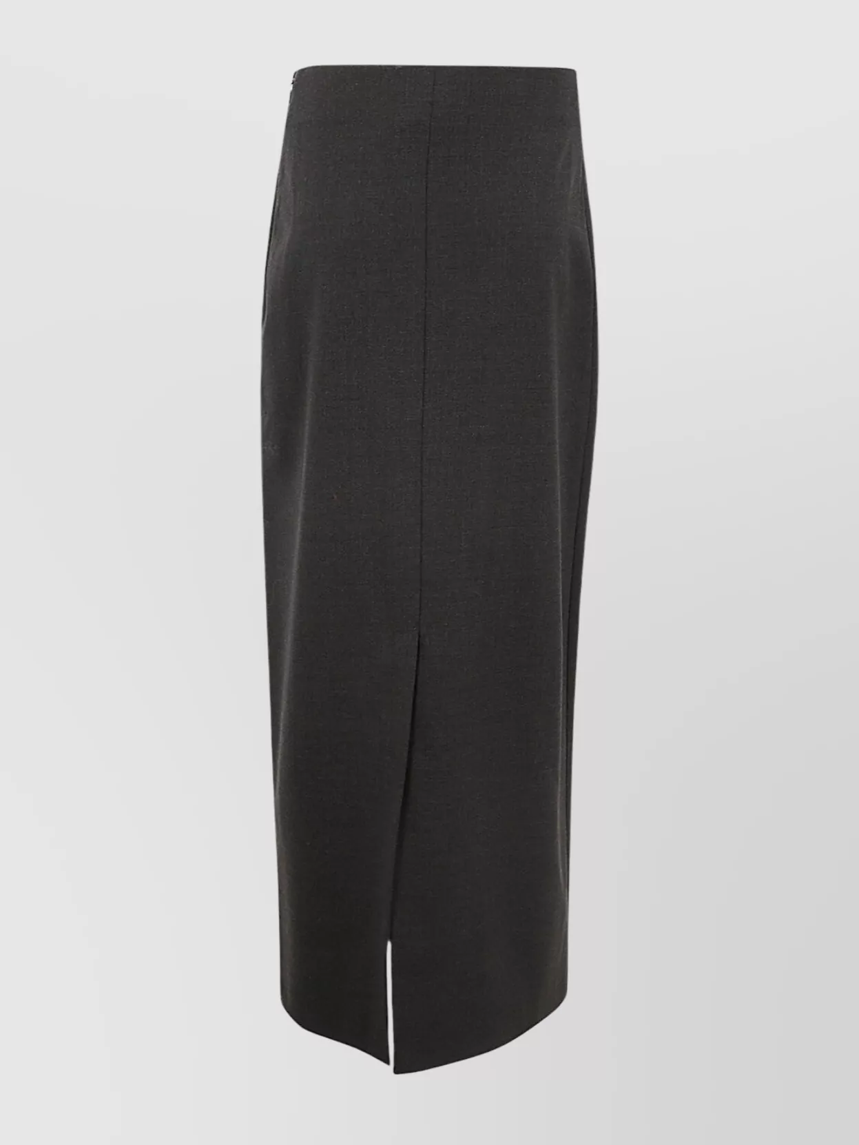 Loulou Studio High Waist Skirt With Front And Back Slits In Black