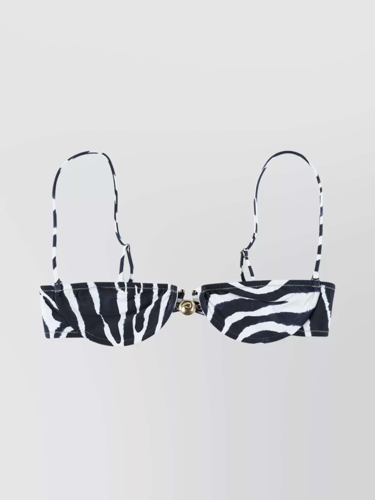 REINA OLGA ZEBRA PRINT BIKINI TOP 