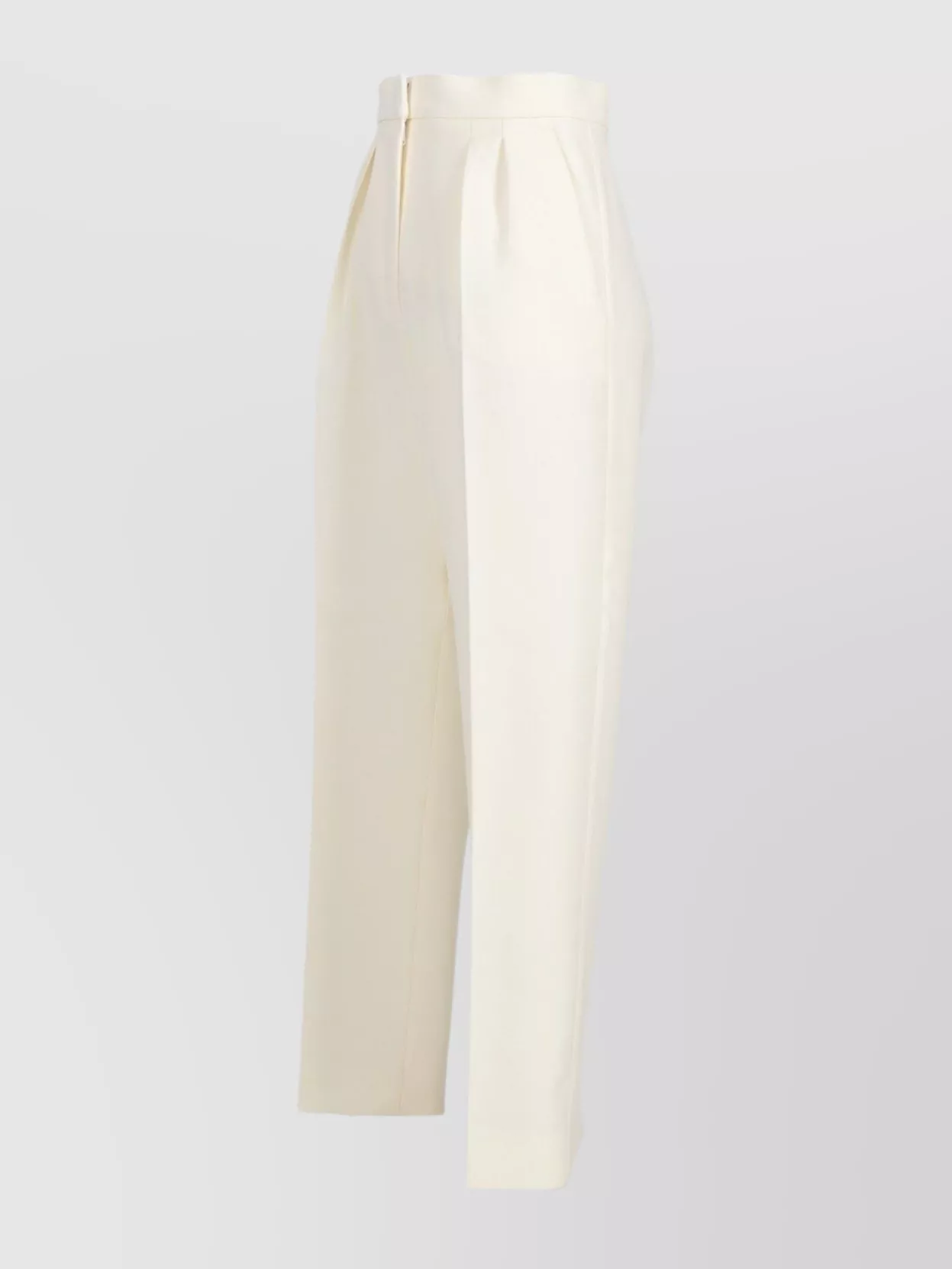 Max Mara Verbano Slim-fit Stretch-wool Trousers In White