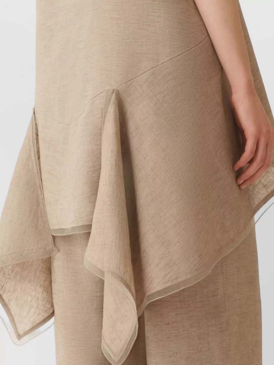 Fabiana Filippi Sleeveless Asymmetric Paneled Tunic Top