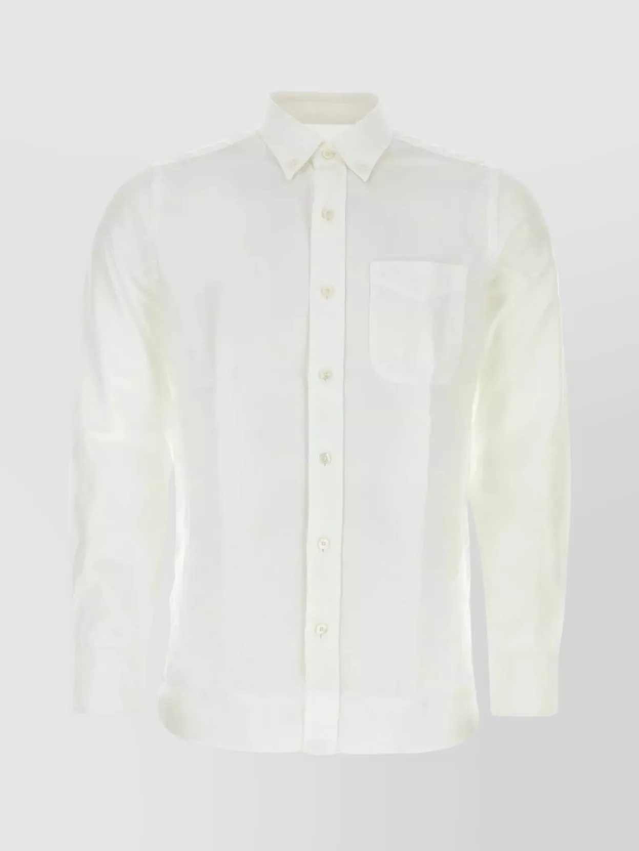 Shop Tom Ford Button-down Lyocell Shirt With Rear Yoke