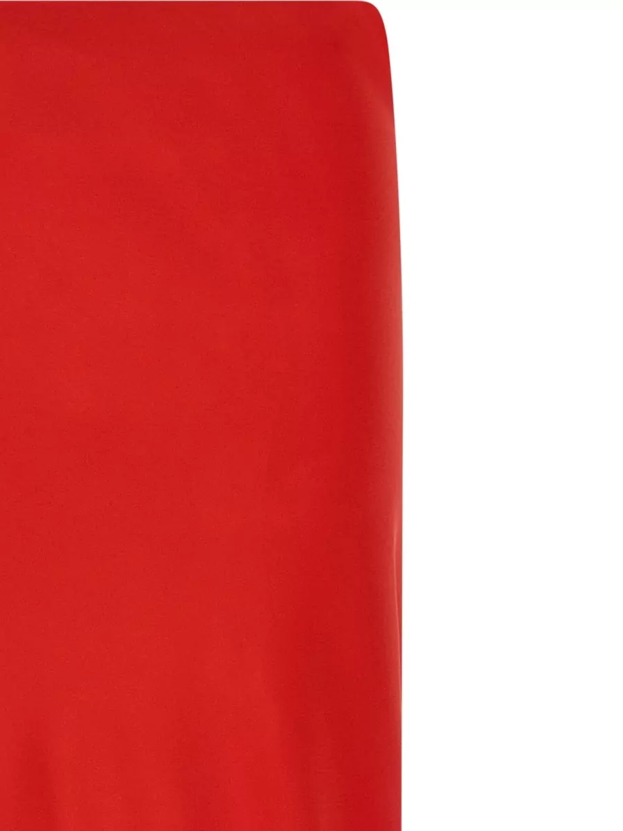 Ermanno Scervino High Waist Asymmetric Maxi Mermaid Skirt In Red