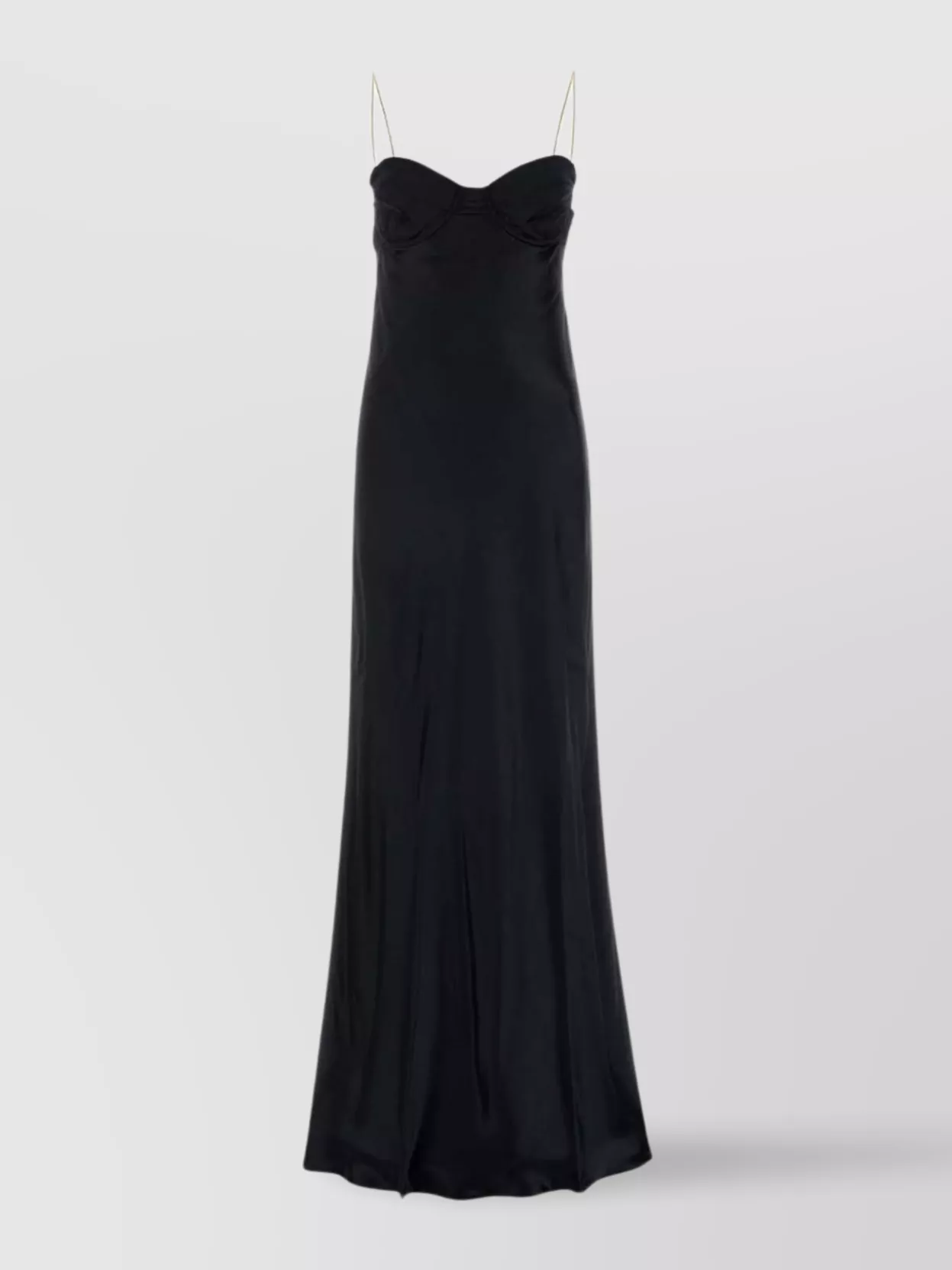 Miu Miu Chain-straps Silk Dress In Black