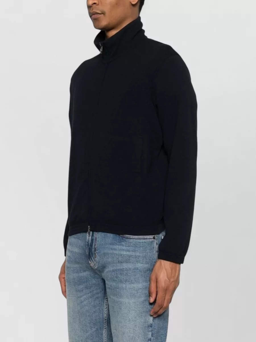 Emporio Armani Textured High Neck Lightweight Jacket