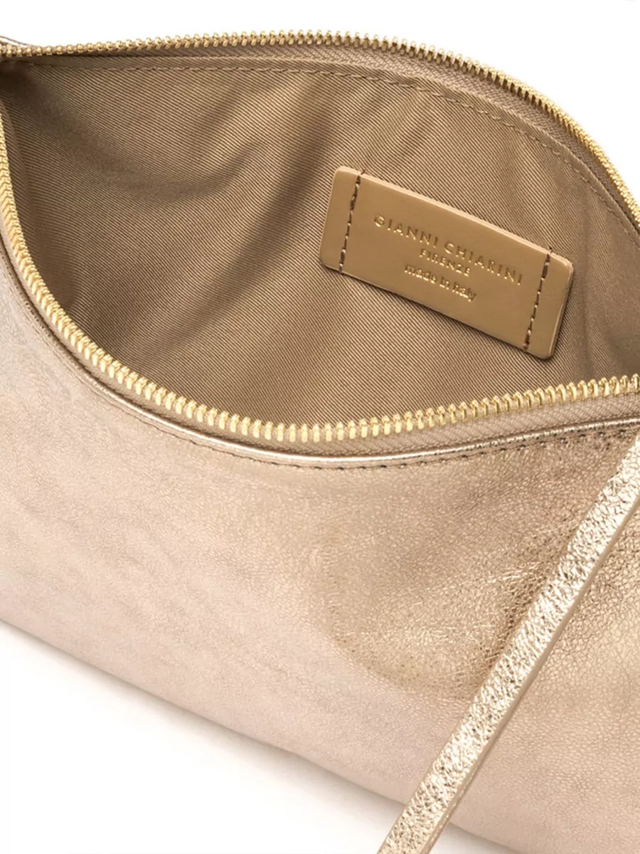Gianni Chiarini Hermy Crossbody Bag Metallic Texture Strap
