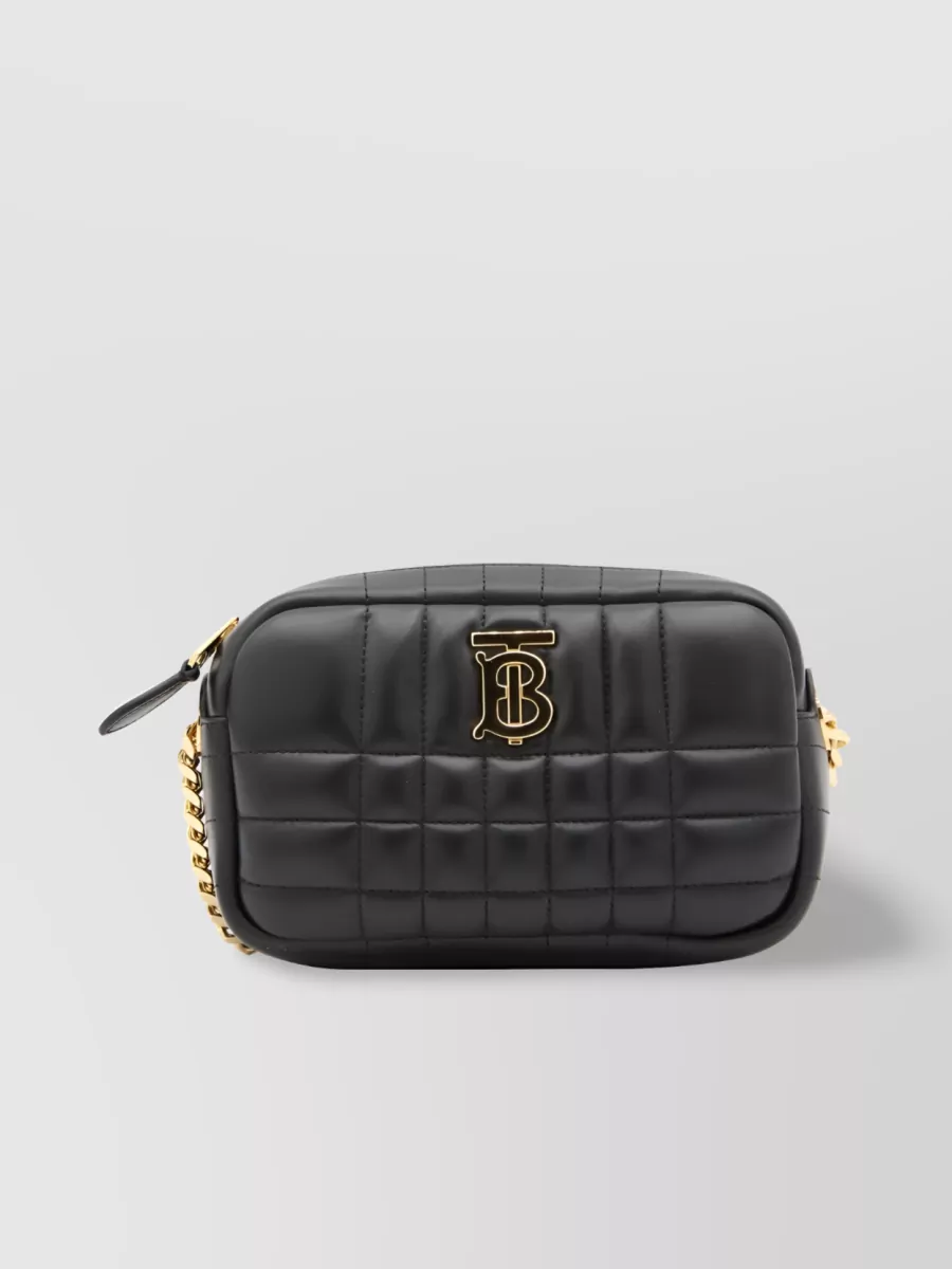 Shop Burberry Lola Quilted Camera Bag In Black