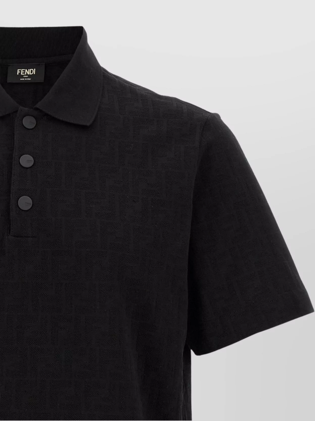 Fendi Jacquard Patterned Polo Shirt