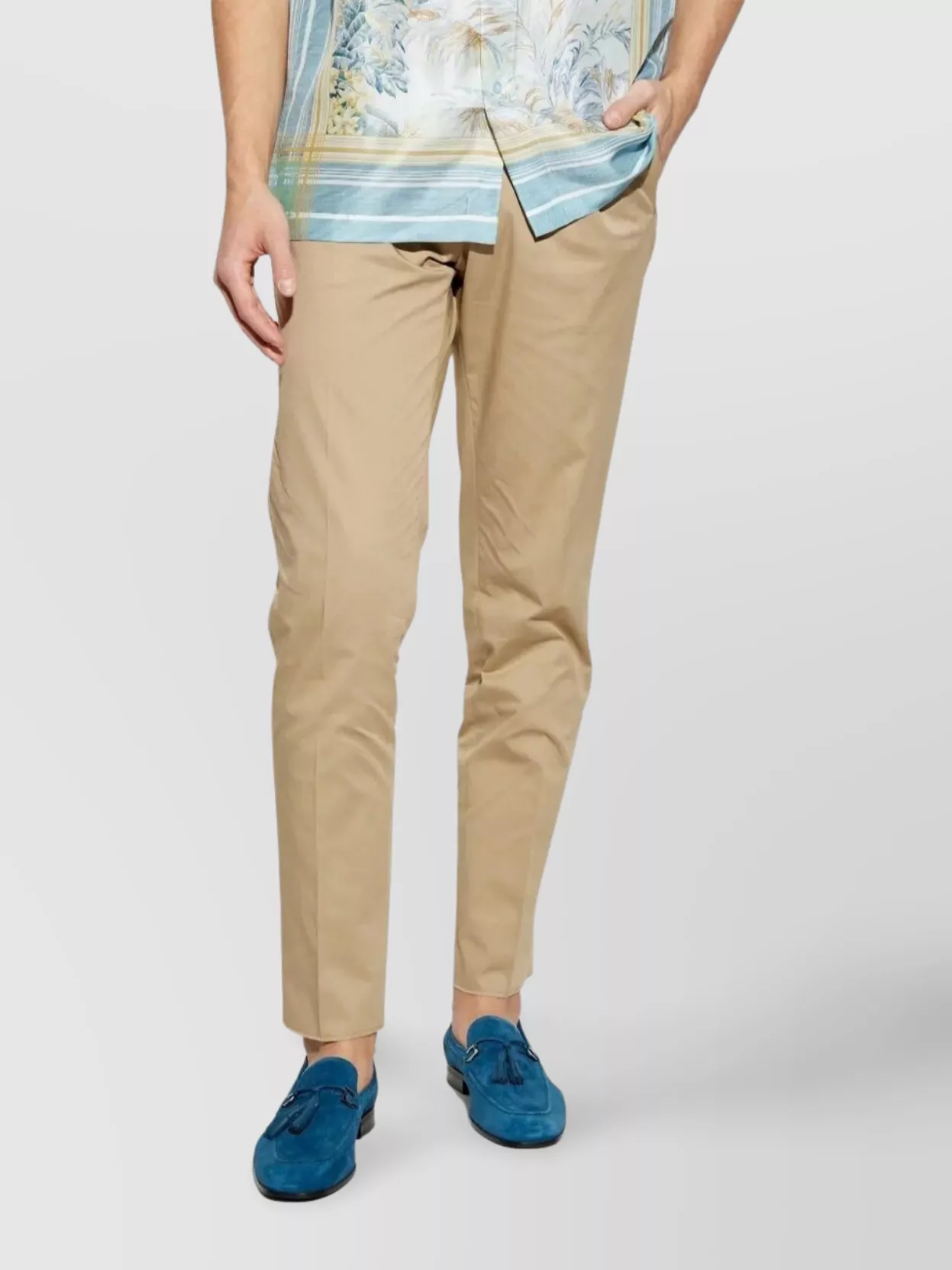 Etro Carrot Leg Trousers W Zipped Pockets
