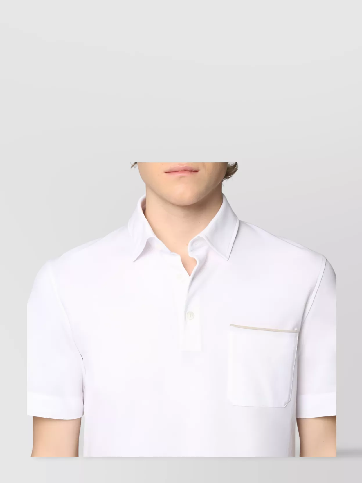 Zegna Cotton Pique Polo Shirt With Chest Pocket