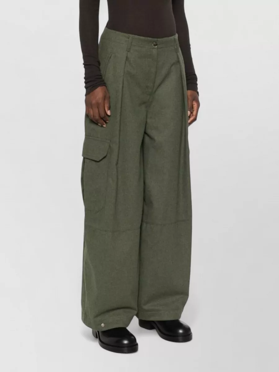 Front Street Pleated Wide-Leg Trousers