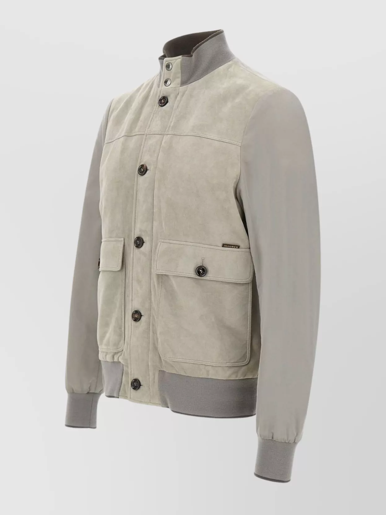 Moorer Premium Lambskin Suede Jacket With Front Pockets