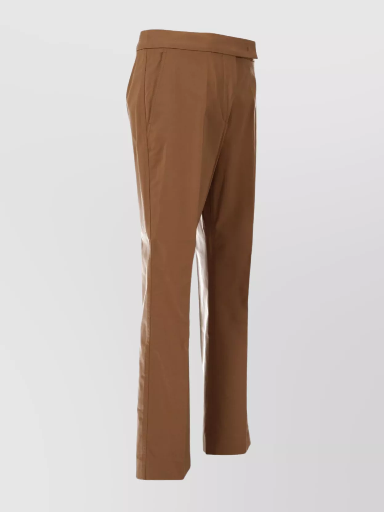 Max Mara Cotton Satin Trousers Back Pockets